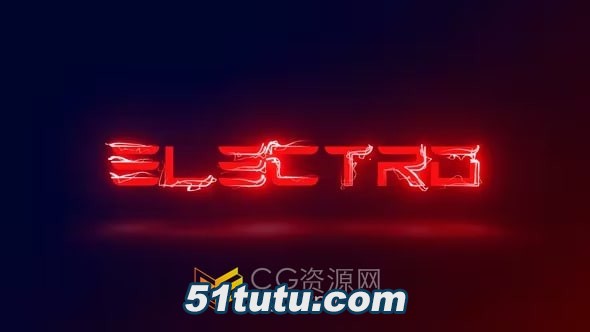 energy logo reveal title能量闪电火花标志动画-ae模板