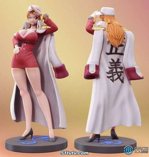娜美特工服《航海王海贼王》动漫角色雕塑3d打印模型
