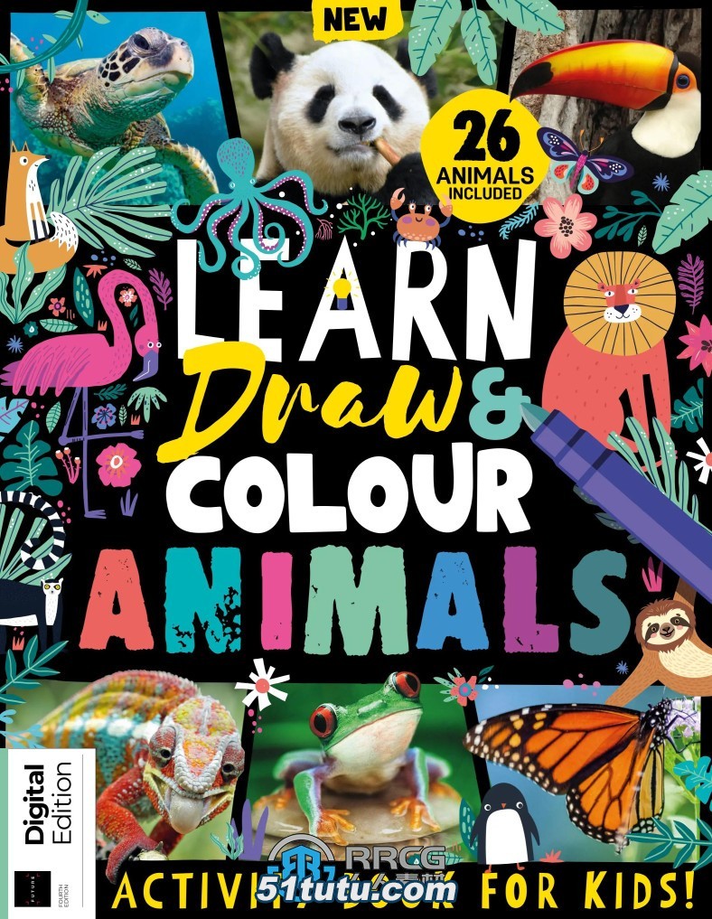动物着色上色绘画杂志2024年第4版