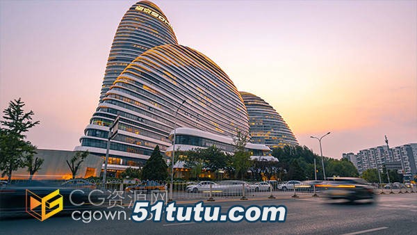 Spectacular-Beijing-landmark-office-building-Wangjing-SOHO-day-turn-night-traffi.jpg