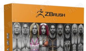 zbrush逼真摔跤人物角色解剖雕刻完整制作流程视频教程