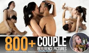 800组各种情侣互动姿势造型高清参考图片合集