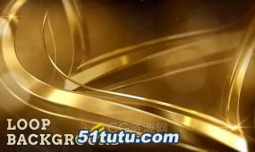 视频素材-金色粒子散景圆点金光闪烁颁奖晚会舞台背景