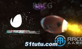 美式橄榄球发射效果logo动画演绎ae模板
