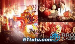 中国传统新年喜庆版式宣传展示动画ae模板