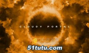 4k分辨率燃烧热浪黄色云朵抽象背景动画视频素材