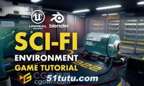 blender和ue4软件创建科幻游戏环境场景视频教程