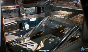 大型真实购物中心商场建筑游戏场景unreal engine游戏素材资源
