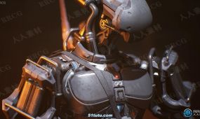 科幻武士风格机器人角色unreal engine游戏素材资源