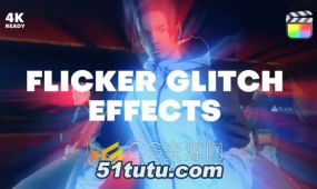 flicker glitch fcpx插件20种故障闪烁毛刺画面效果制作