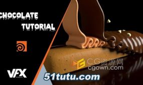houdini视频教程制作巧克力液体翻转动画