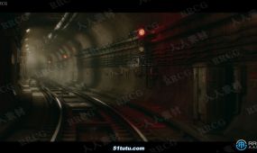 城市地铁隧道环境场景unreal engine游戏素材资源