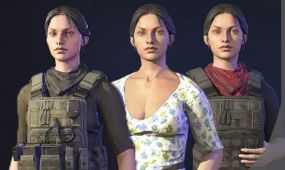 女性军人战士角色unity游戏素材资源