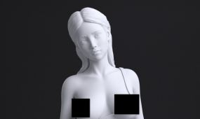年轻女孩角色雕塑3d打印模型