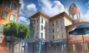 模块化风格的殖民地城镇场景unity游戏素材资源