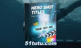 hero shot titles fcpx插件6种3d浮动效果文字标题动画
