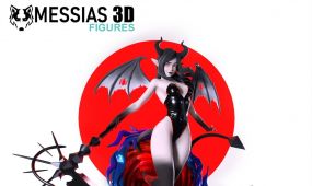 恶魔镰刀女孩游戏角色雕塑3d打印模型