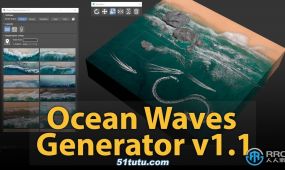 ocean waves generator自动创建海浪3dsmax脚本v1.1版