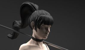 刀剑女武士大师角色雕刻3d打印模型