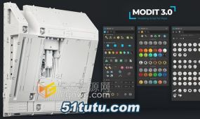modit 3.0 maya插件硬表面建模工具带安装视频教程