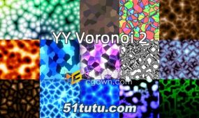 yy voronoi v2.1 ae插件抽象纹理背景动画生成器