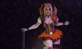 万圣节小丑女dc影视动漫角色雕刻3d打印模型
