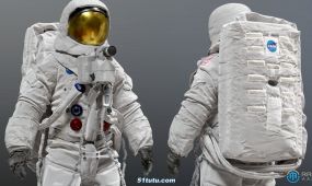 美国宇航局nasa阿波罗11号太空宇航服高精度3d模型