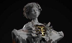 攻壳机动队动漫角色雕塑3d打印模型