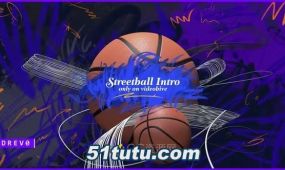 涂鸦风格篮球比赛转播设计体育宣传介绍视频-ae模板