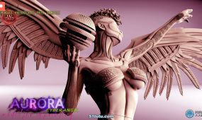 光之女神角色雕塑3d打印模型