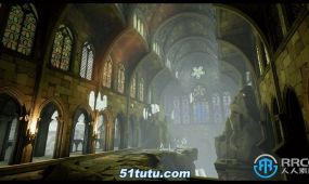 哥特风格海岛城堡环境场景unreal engine游戏素材资源