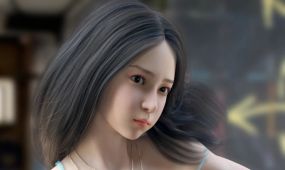 daz亚裔女性表情妆容高清角色3d模型