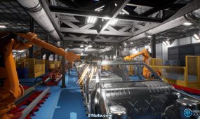 汽车组装焊接工厂环境场景unreal engine游戏素材资源