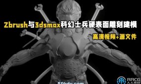 zbrush与3dsmax科幻士兵硬表面雕刻建模视频教程