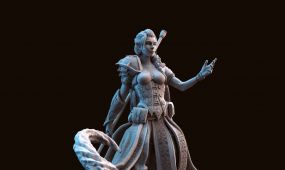 吉安娜魔兽争霸世界游戏角色雕塑3d模型