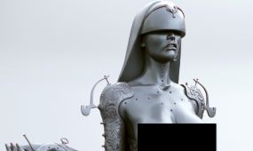 mekanika机械女王概念艺术角色雕塑3d打印模型