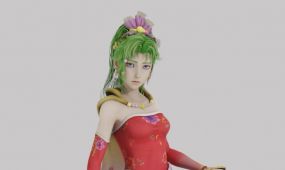 蒂娜《最终幻想6》游戏角色雕塑3d打印模型
