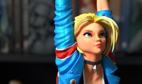 嘉米怀特胜利姿势《街头霸王6》游戏角色雕塑3d打印模型