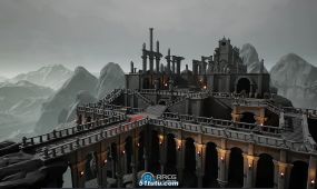 奇幻城堡内外部环境场景unreal ue游戏素材