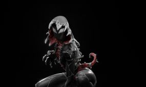 黑化蜘蛛侠格温威漫动漫游戏角色雕塑3d打印模型