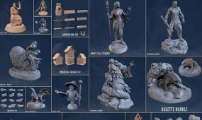 100组奇幻桌面游戏角色雕塑3d打印模型合集