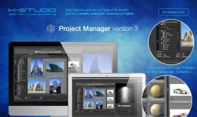 3d-kstudio project manager项目源文件管理3dsmax 2024插件