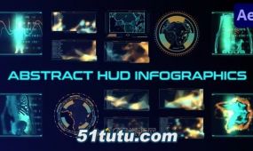 35个科幻风格炫酷hud信息图表全息动画元素-ae模板