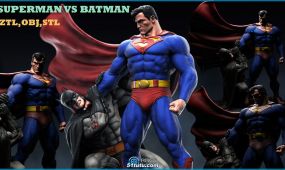 蝙蝠侠大战超人影视动漫角色雕塑雕刻3d模型