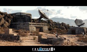 前哨站和掩体环境场景虚幻引擎ue游戏素材