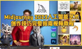 midjourney 2023人工智能艺术创作技巧完整指南视频教程