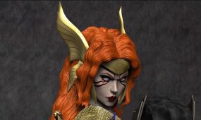 安吉拉精灵女战士游戏角色雕塑雕刻3d模型