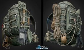 背包和生存求生套装道具模型虚幻引擎ue游戏素材