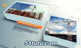 三维立体盒式图像展示建筑企业技术公司宣传片-ae模板