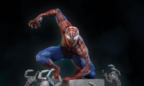 蜘蛛侠2020漫威动漫角色雕塑雕刻3d模型